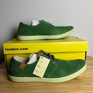 NWT New Fly London Men Suede Mesh Lace Up Green Sneaker Shoes Size 8 Casual